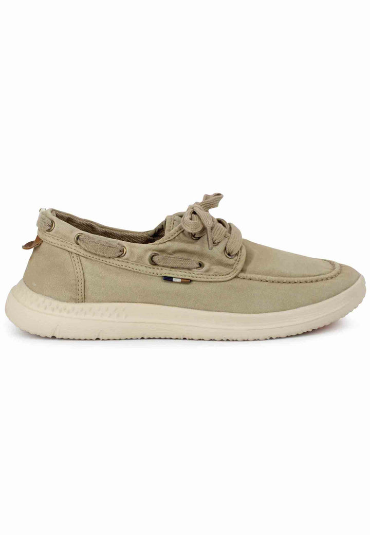 Spatarella Sneakers Uomo Kona Boat In Tessuto Sabbia Con Suola In Gomma Ultra Leggera