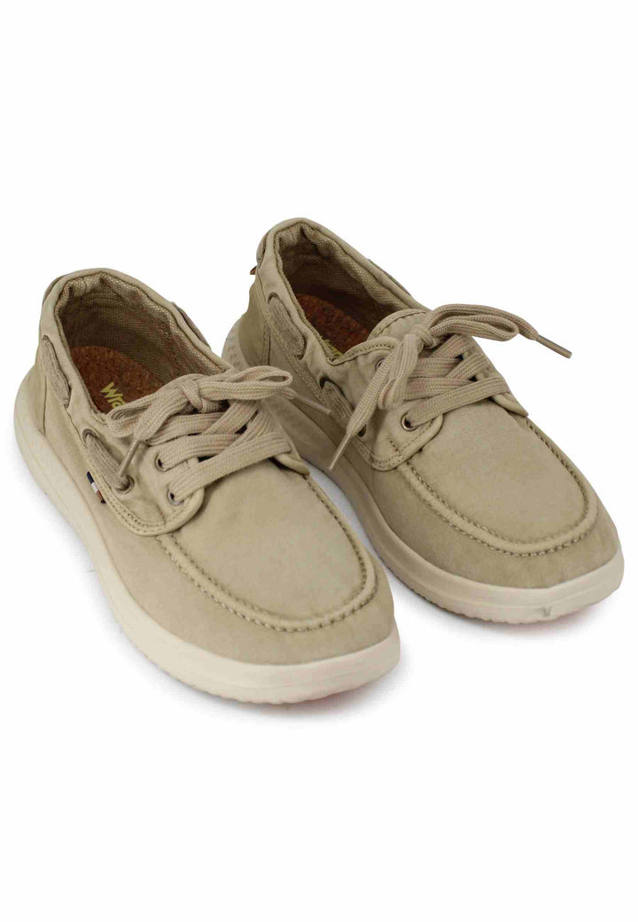 Spatarella Sneakers Uomo Kona Boat In Tessuto Sabbia Con Suola In Gomma Ultra Leggera