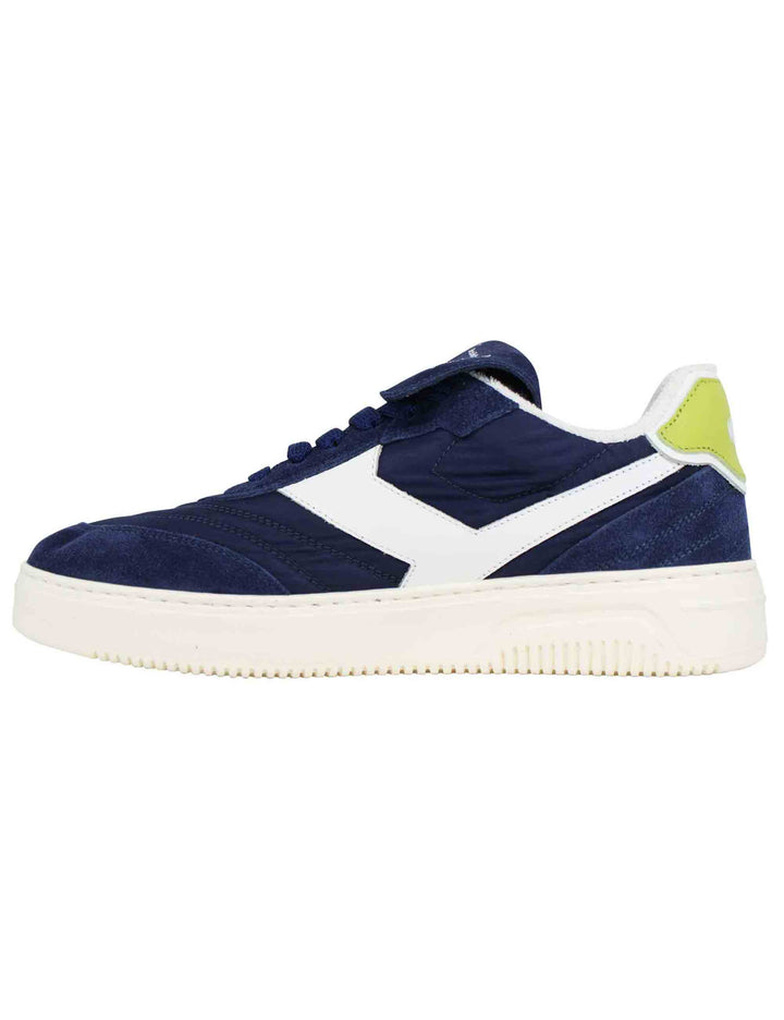 Spatarella Sneakers Uomo Pdo In Pelle E Tessuto Blu