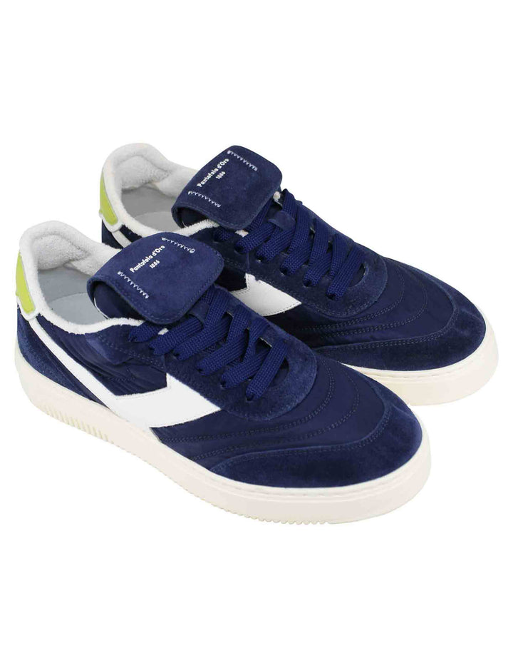 Spatarella Sneakers Uomo Pdo In Pelle E Tessuto Blu