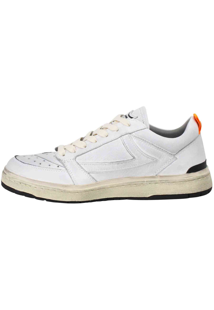 Spatarella Sneakers Uomo Starlight Shield In Pelle Bianca Vintage