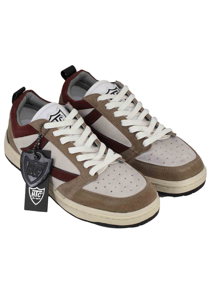 Spatarella Sneakers Uomo Starlight Suede In Camoscio Beige