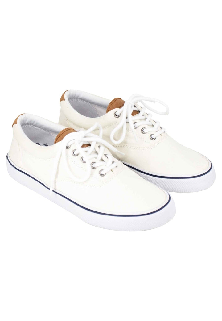 Spatarella Sneakers Uomo Top Sider In Canvas Bianco