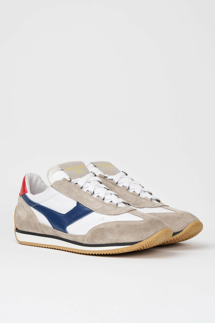 Spatarella Sneakers Uomo Trainer '74 In Camoscio Beige E Tessuto 01