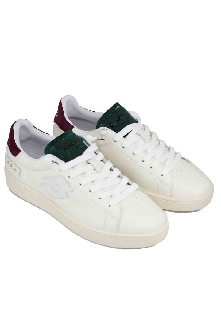 Spatarella Snekaers Uomo In Pelle Bianca Autograph Suede