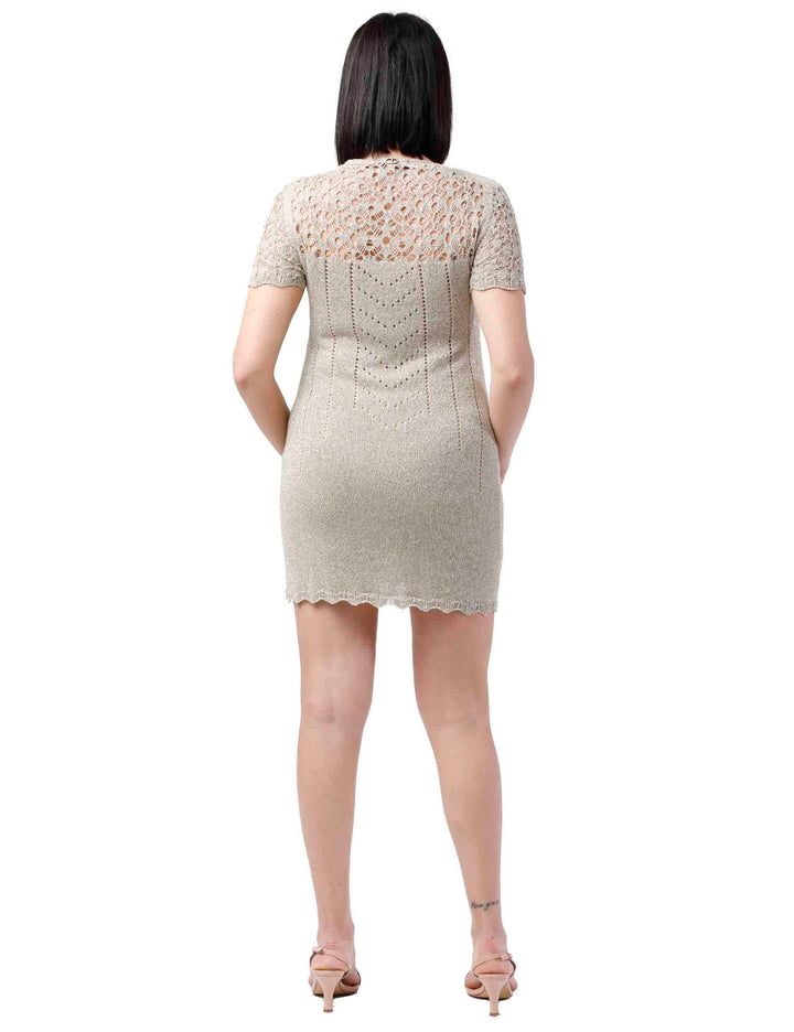 Spatarella Abiti Donna In Maglia Beige