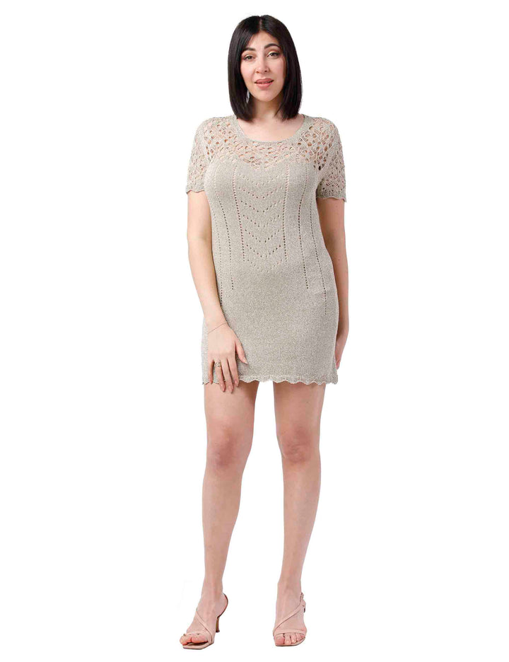 Spatarella Abiti donna in maglia beige