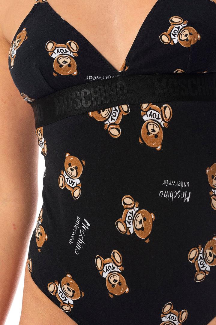 Spatarella Body Donna In Jersey Cotone Nero