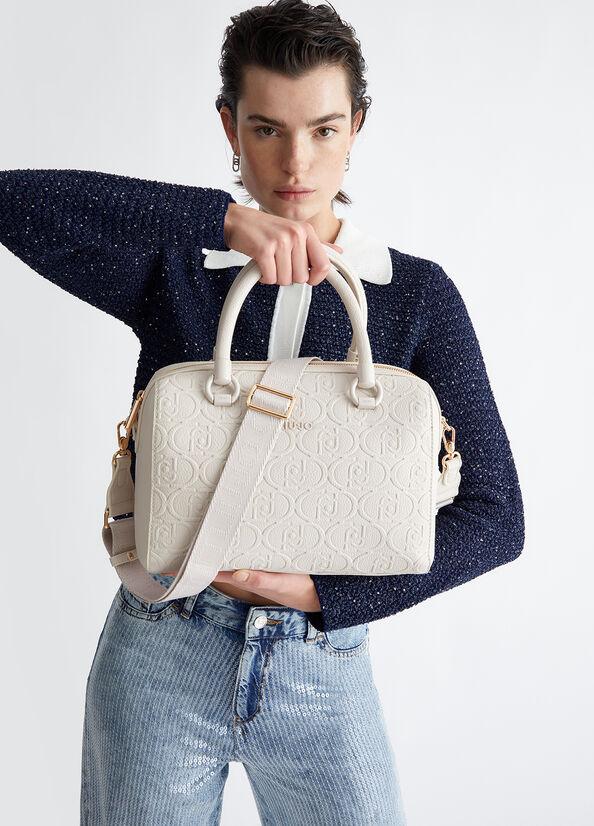 Spatarella Borse donna a mano in similpelle bianca