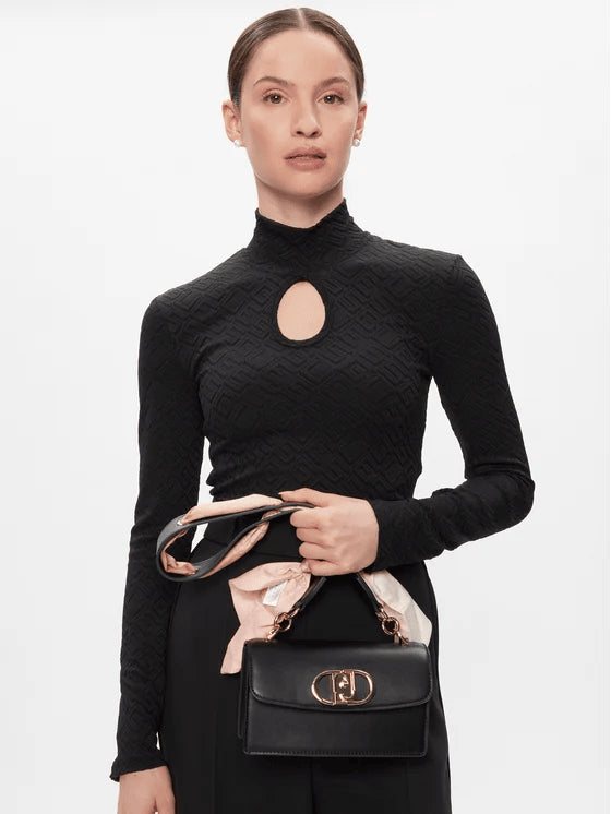 Spatarella Borse donna a tracolla in ecopelle nera