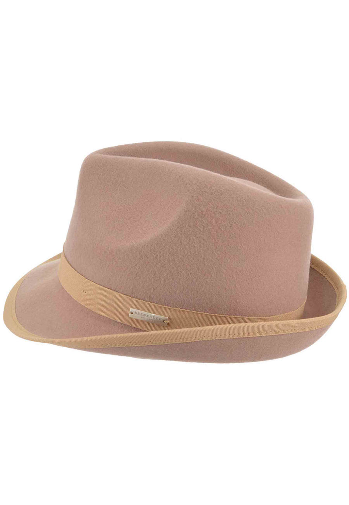 Spatarella Cappello donna Trilby in lana camel