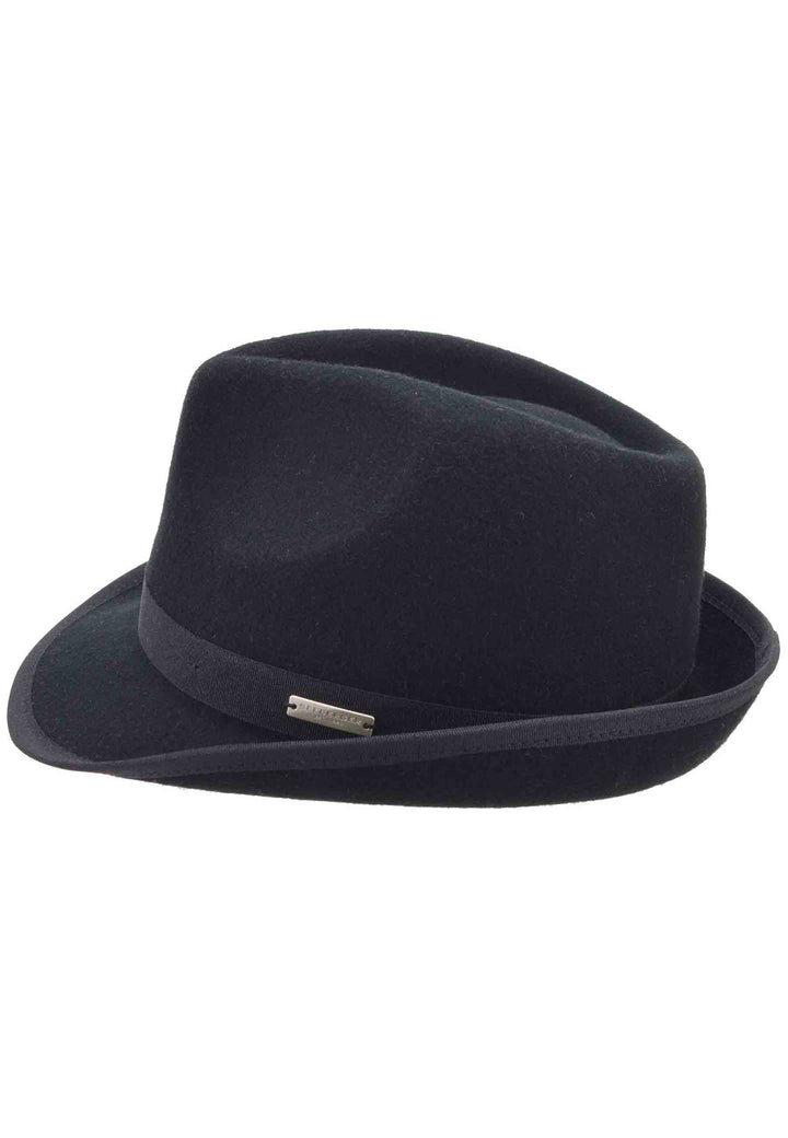 Spatarella Cappello Donna Trilby In Lana Nera