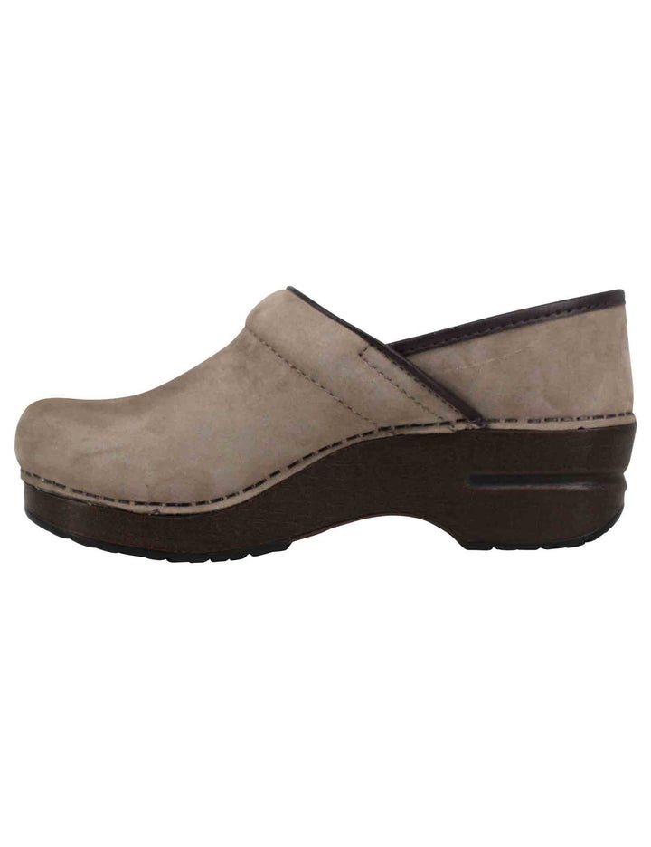 Spatarella Clogs Donna Professional In Nabuk Taupe