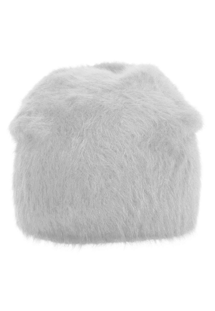 Spatarella Copricapo In Lana D'angora Bianco