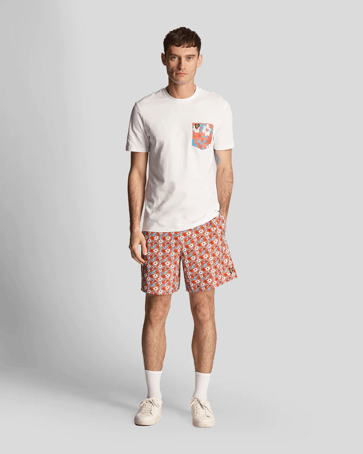 Spatarella Costumi uomo in tessuto a fiori