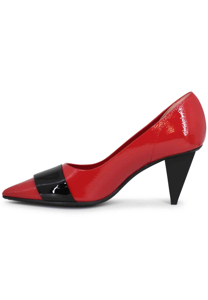 Spatarella Decollete Donna A In Vernice Rossa