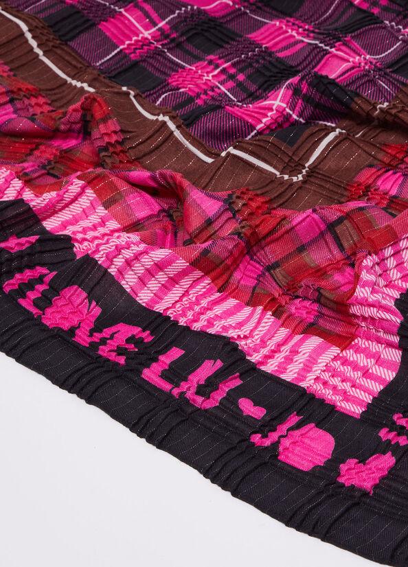Spatarella Foulard Donna In Plissé Fucsia