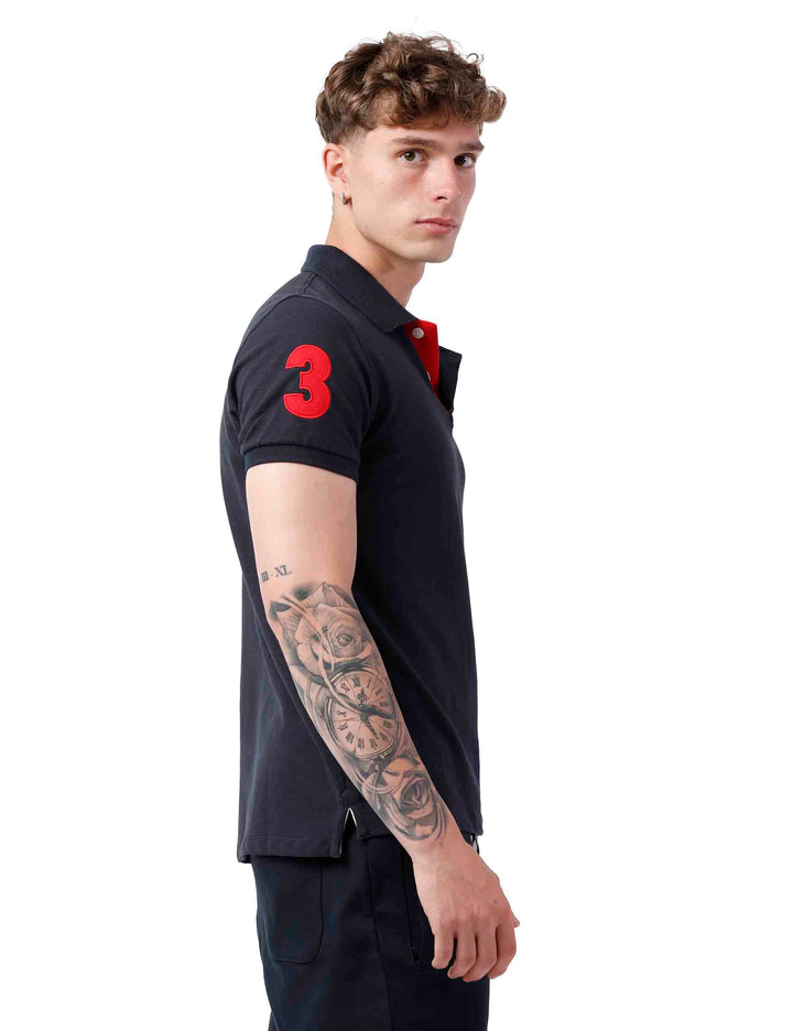 Spatarella Polo Uomo In Cotone Blu