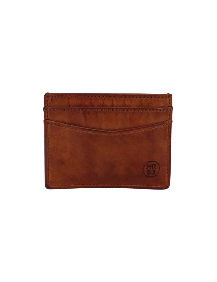 Spatarella Portacarte Uomo In Pelle Vintage Cuoio