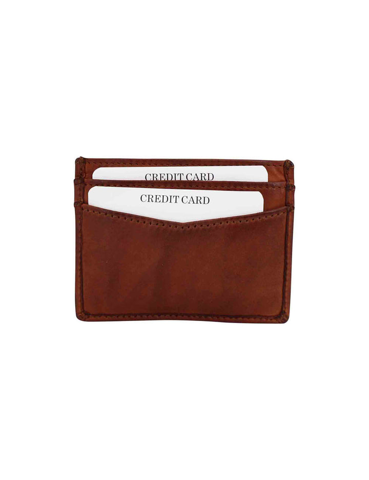 Spatarella Portacarte Uomo In Pelle Vintage Cuoio