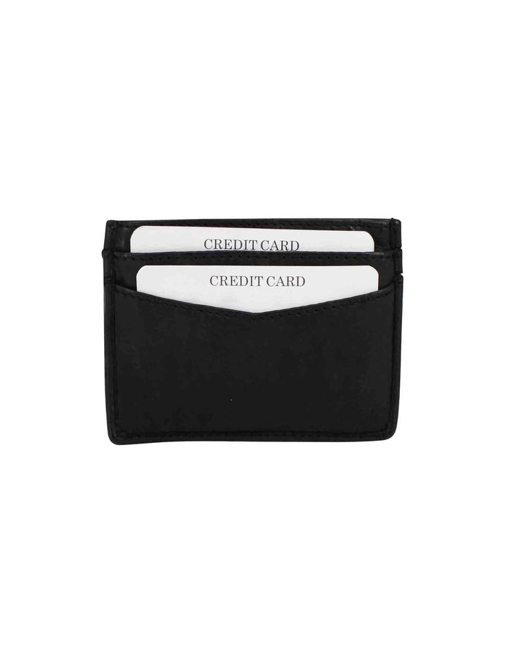 Spatarella Portacarte Uomo In Pelle Vintage Nero