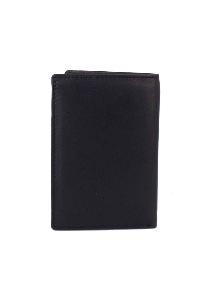 Spatarella Portafogli Verticale Uomo In Pelle Nera