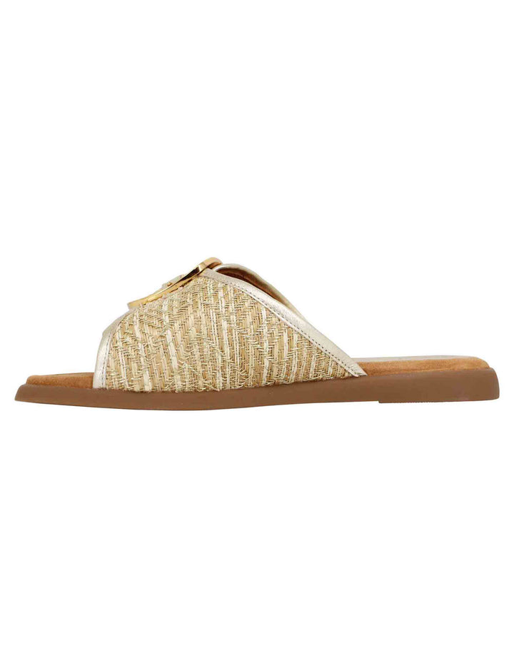 Spatarella Sandali Donna In Tessuto Oro
