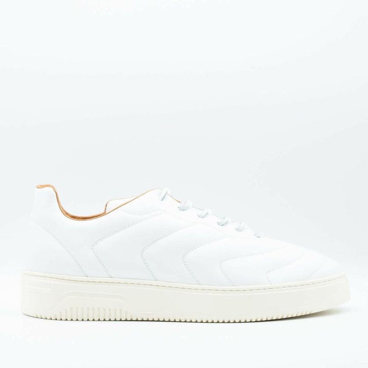 Spatarella Sneakers da uomo Bomber in pelle bianca