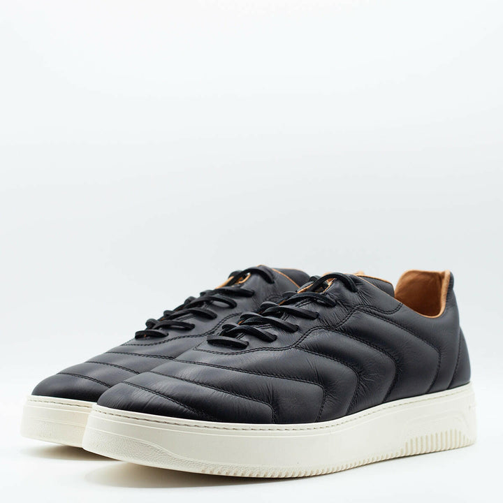 Spatarella Sneakers Da Uomo Bomber In Pelle Nera