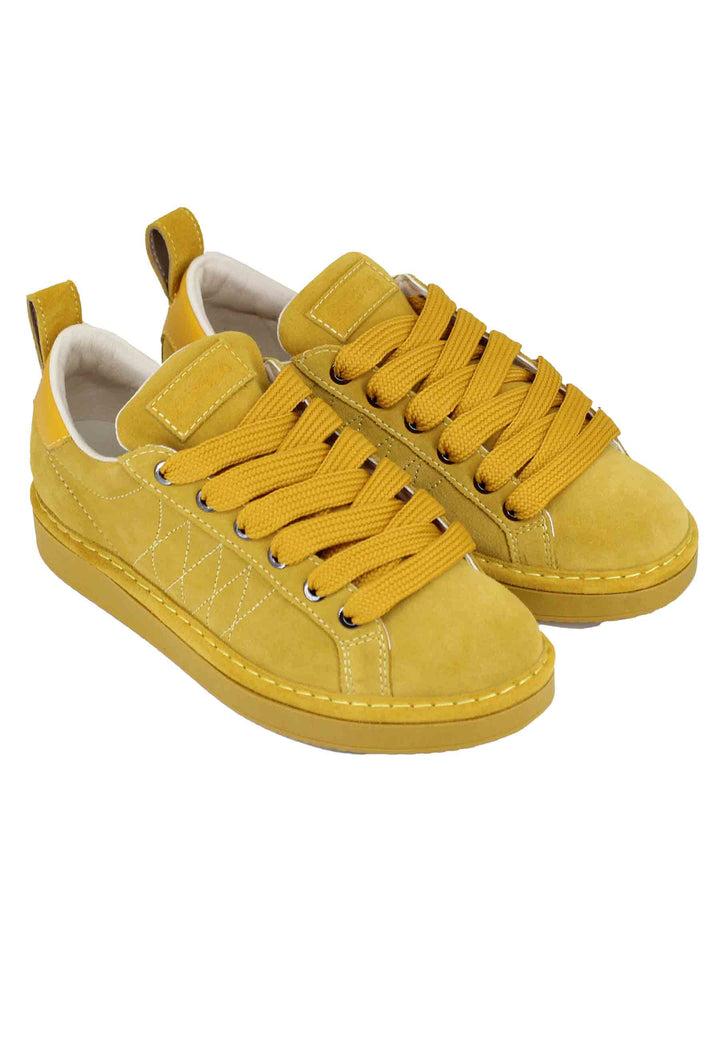 Spatarella Sneakers Donna In Eco Camoscio Giallo