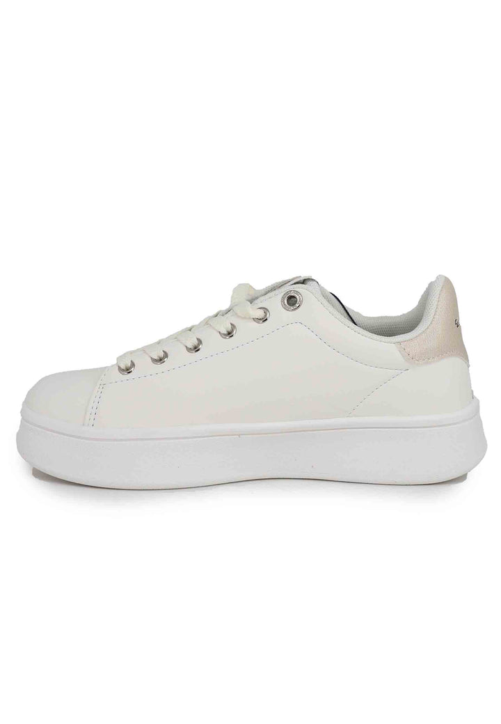 Spatarella Sneakers Donna In Eco Pelle Bianca