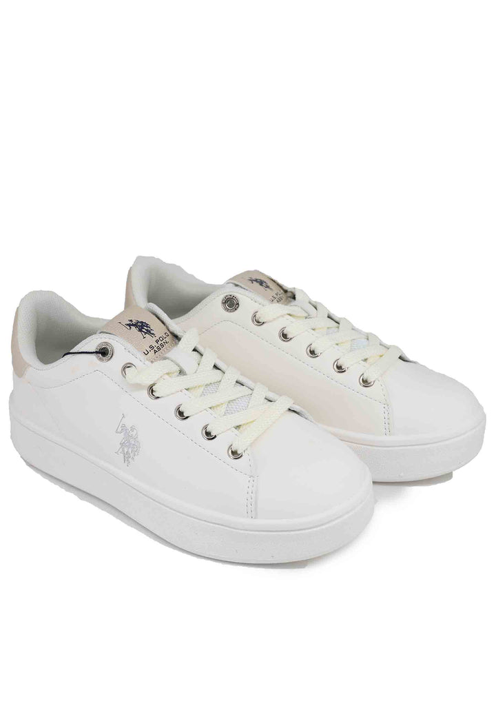 Spatarella Sneakers Donna In Eco Pelle Bianca
