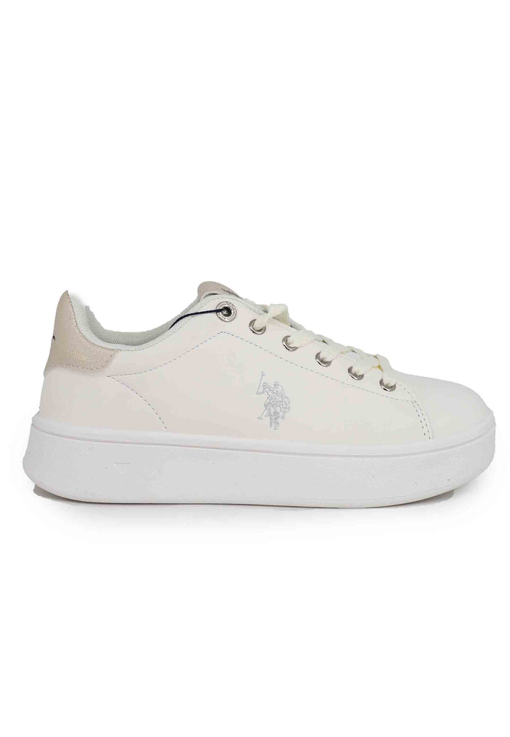 Spatarella Sneakers donna in eco pelle bianca