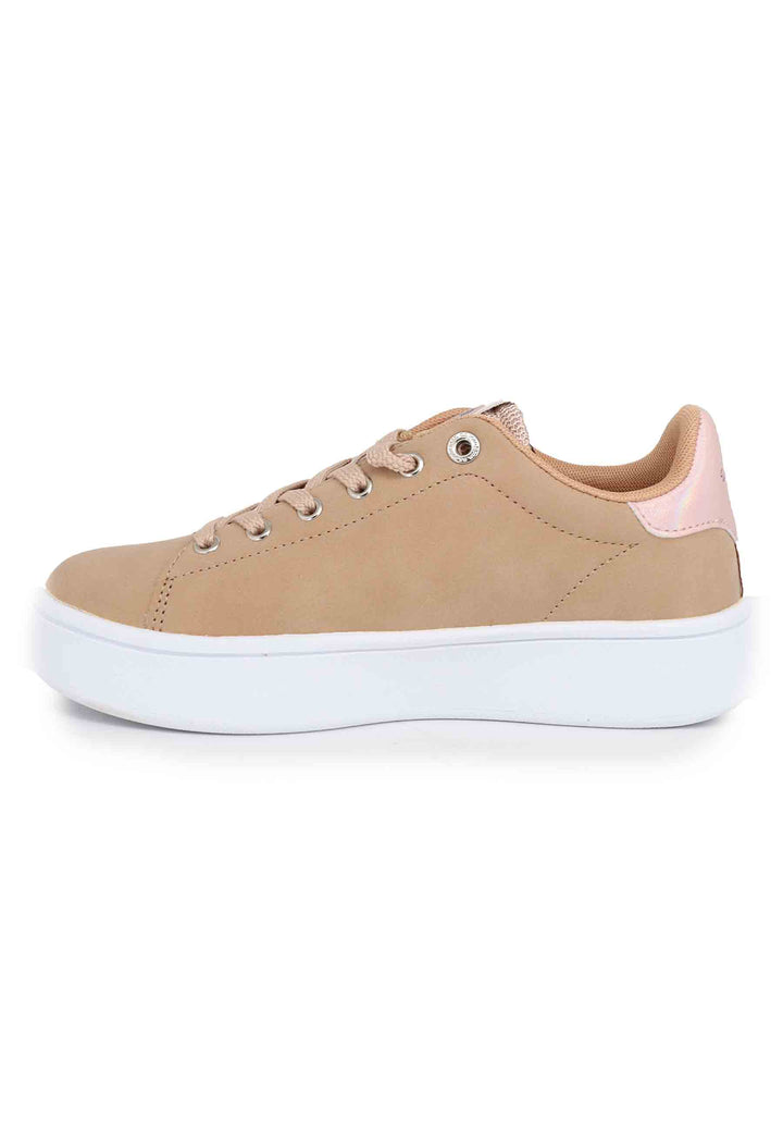 Spatarella Sneakers Donna In Ecopelle Nude