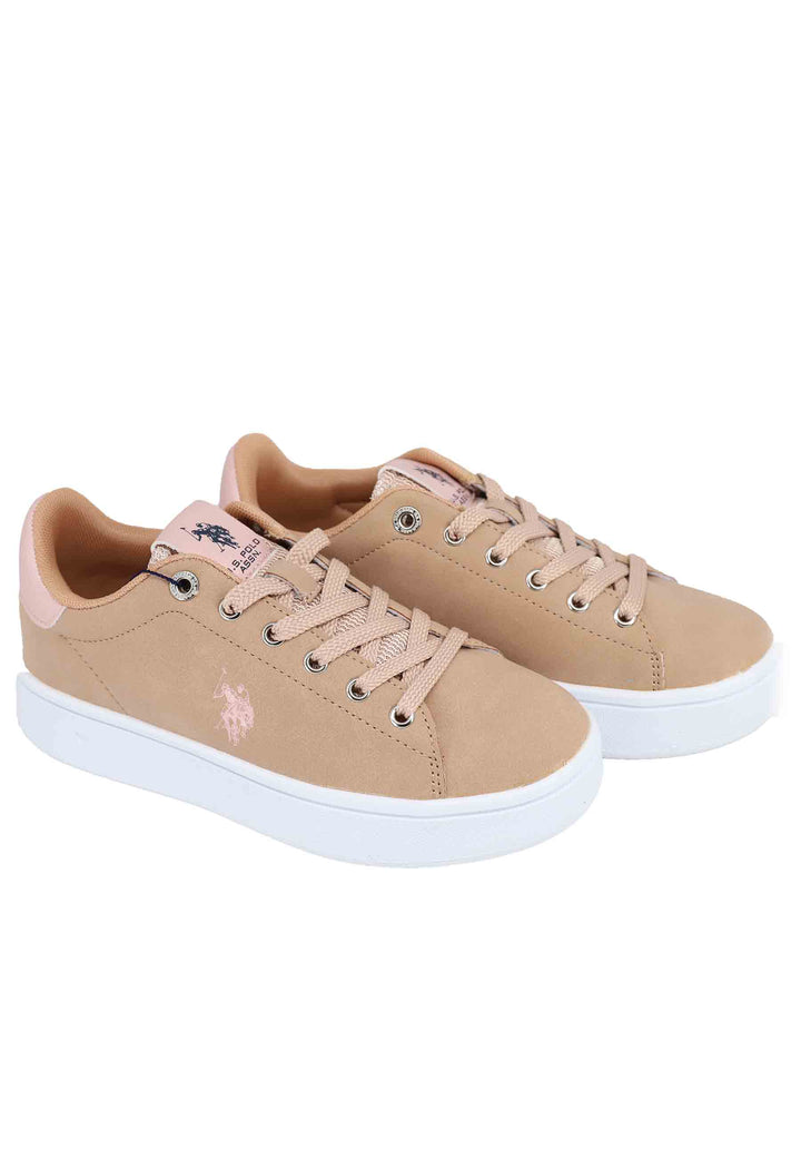 Spatarella Sneakers Donna In Ecopelle Nude