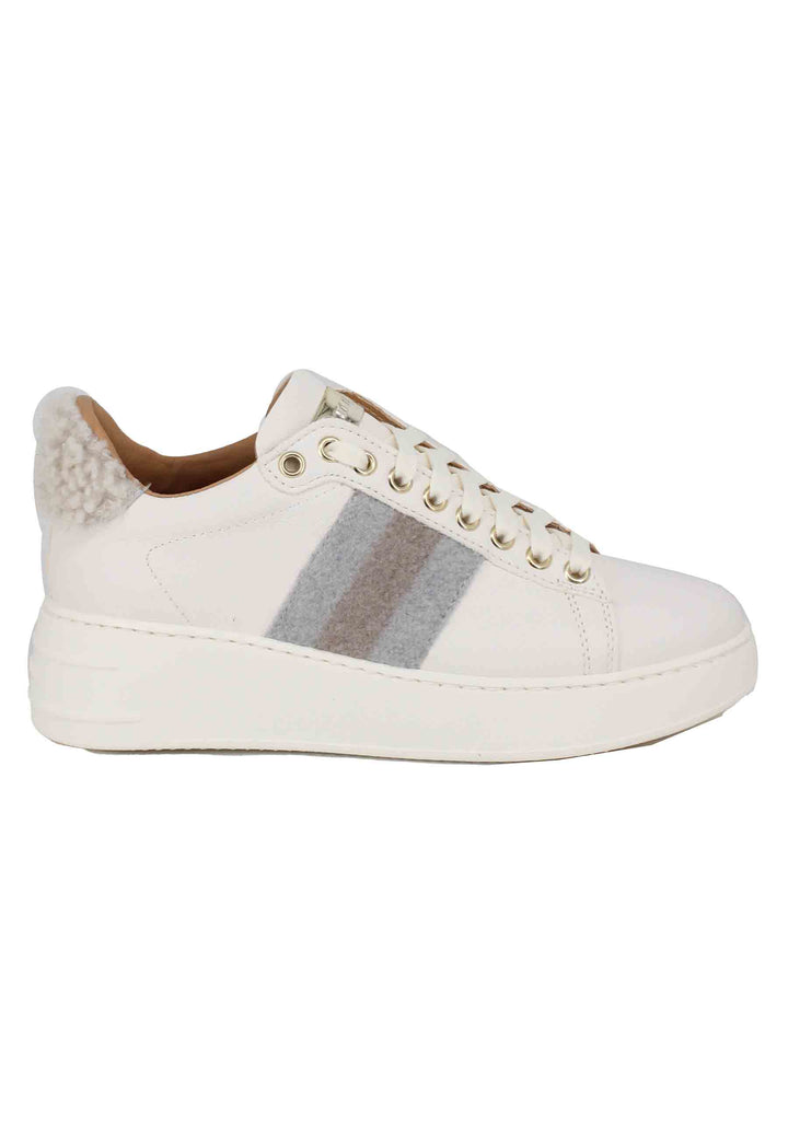 Spatarella Sneakers Donna In Pelle Bianca