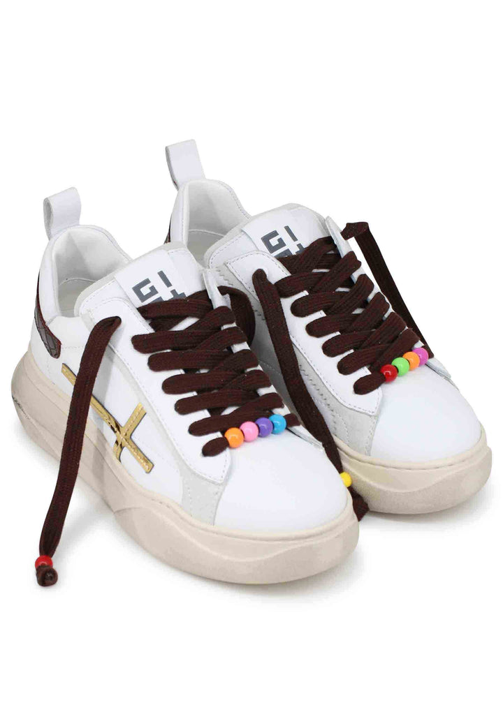 Spatarella Sneakers Donna In Pelle Bianca