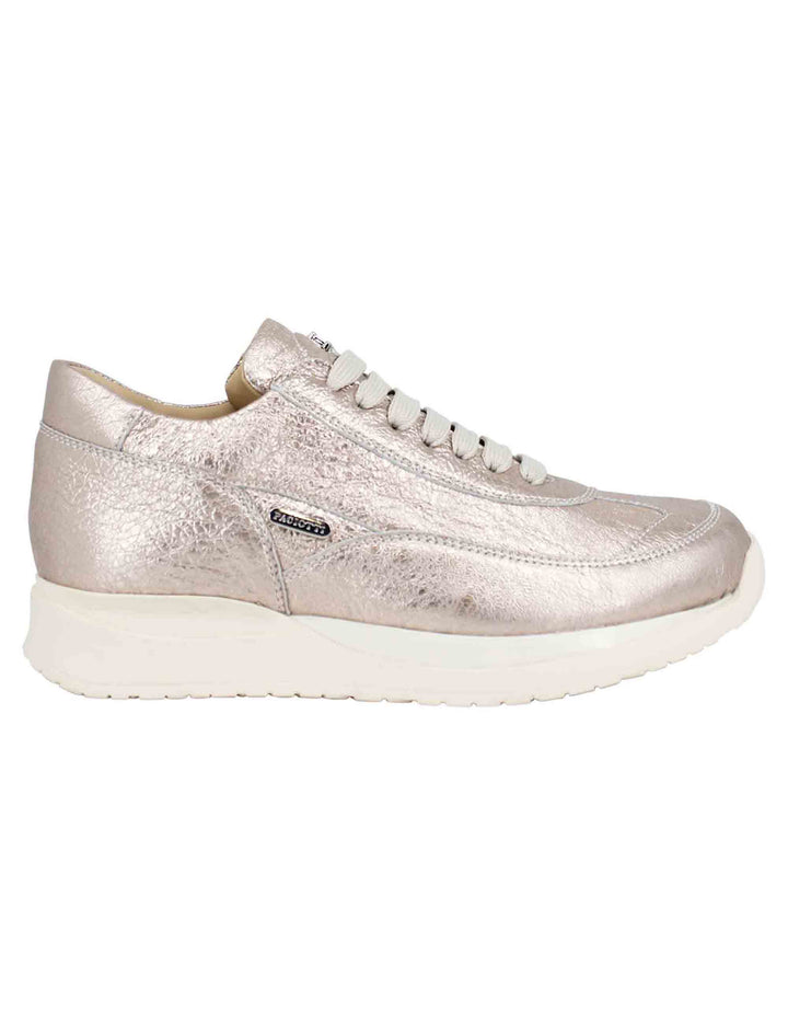 Spatarella Sneakers donna in pelle laminata rosa