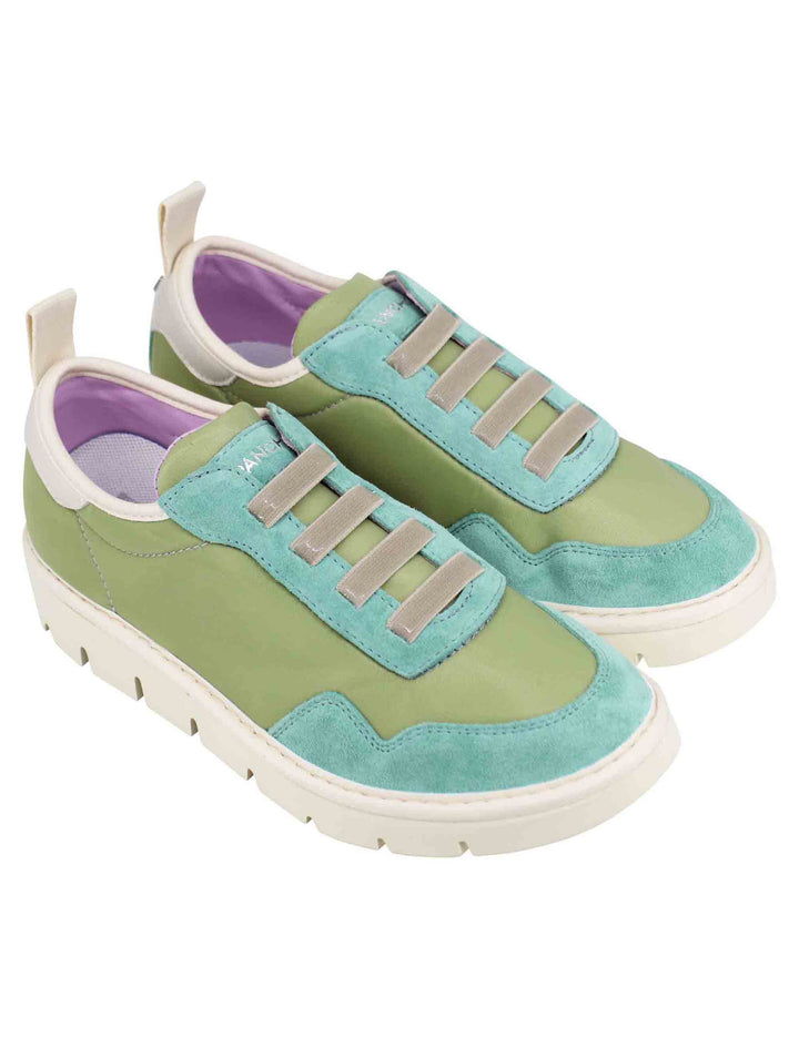Spatarella Sneakers Donna In Tessuto Verde