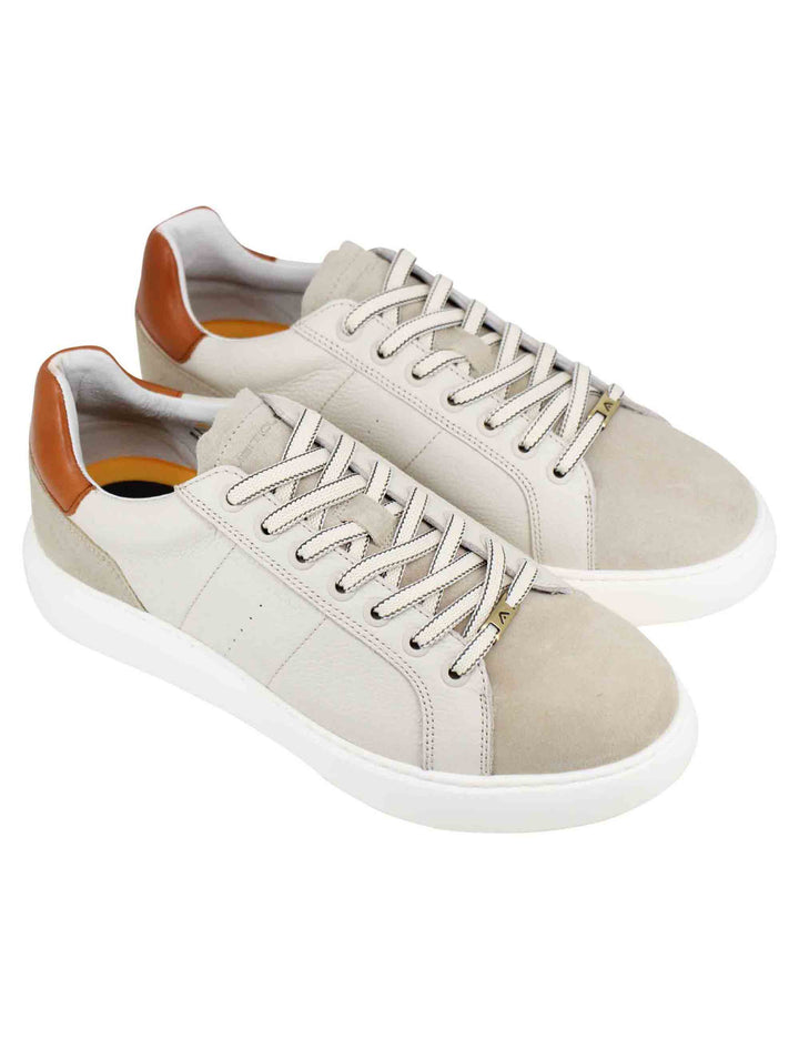 Spatarella Sneakers Uomo Eclipse In Pelle Beige