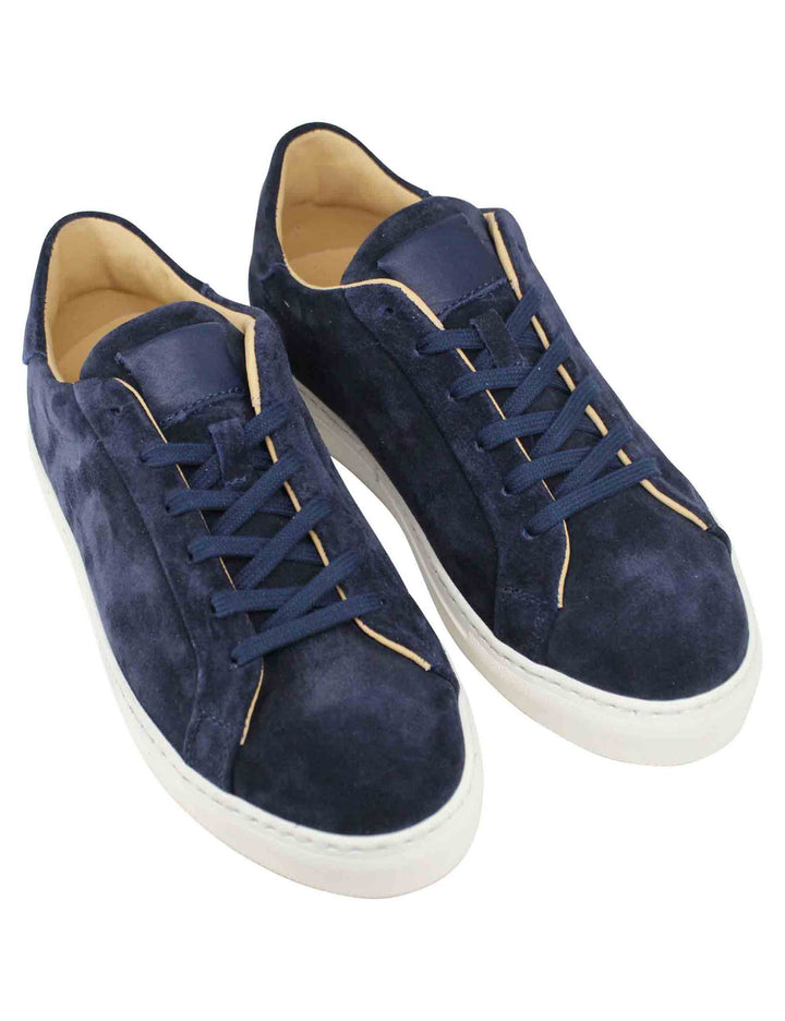 Spatarella Sneakers Uomo In Camoscio Blu