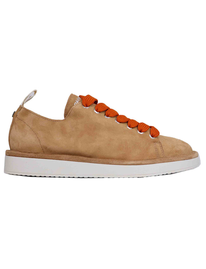 Spatarella Sneakers Uomo In Camoscio Cuoio