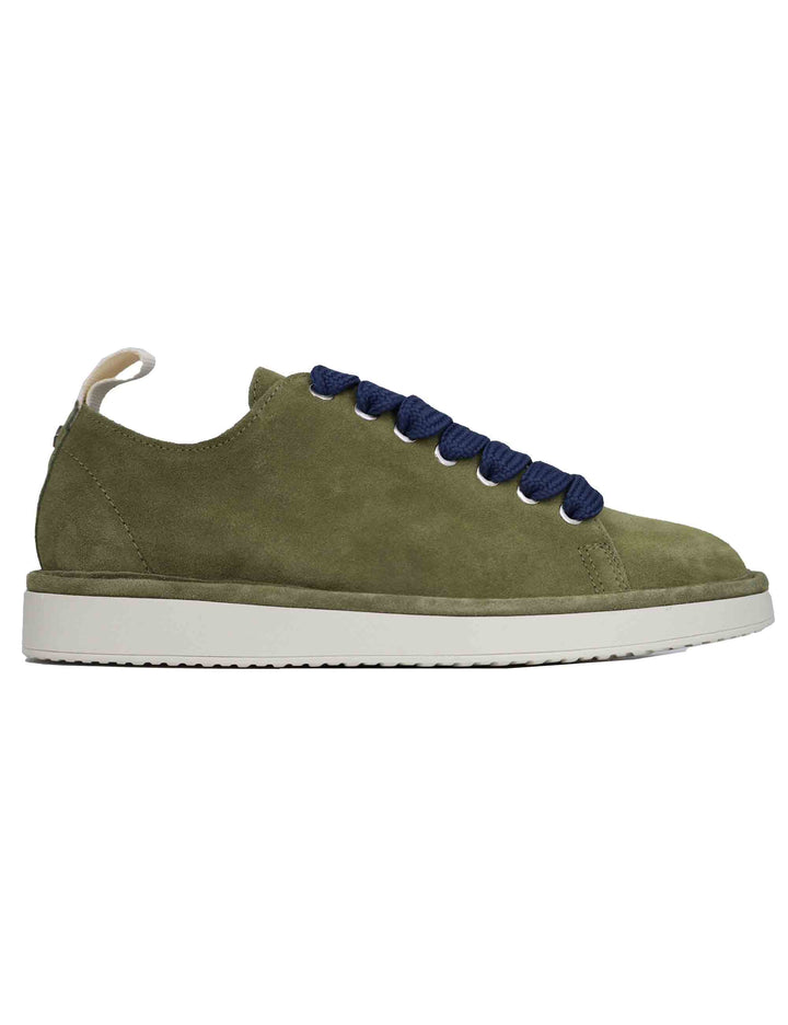 Spatarella Sneakers Uomo In Camoscio Verde