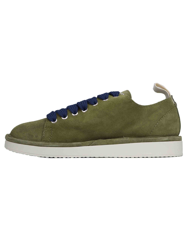 Spatarella Sneakers Uomo In Camoscio Verde