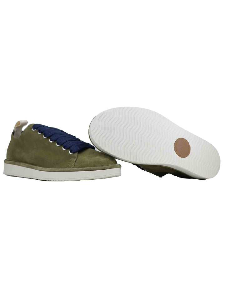 Spatarella Sneakers Uomo In Camoscio Verde