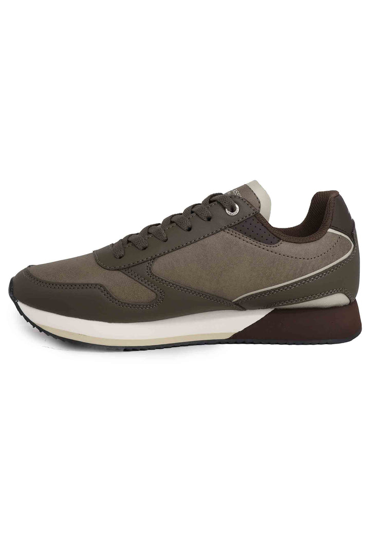 Spatarella Sneakers Uomo In Eco Pelle Taupe