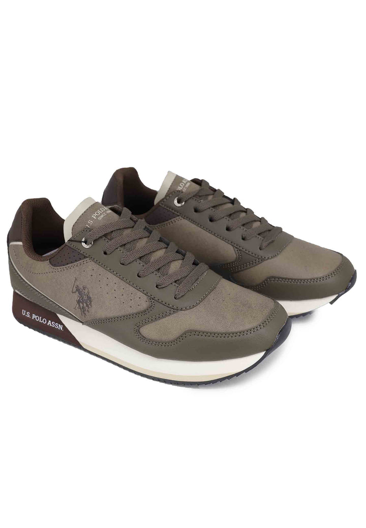 Spatarella Sneakers Uomo In Eco Pelle Taupe