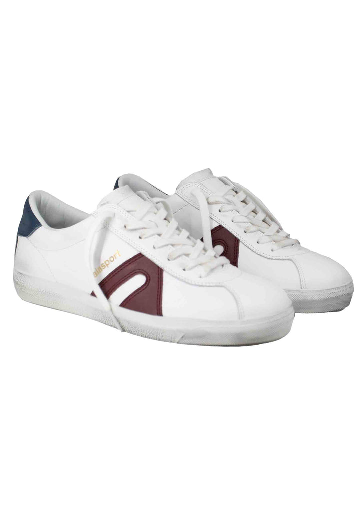 Spatarella Sneakers Uomo In Pelle Bianca
