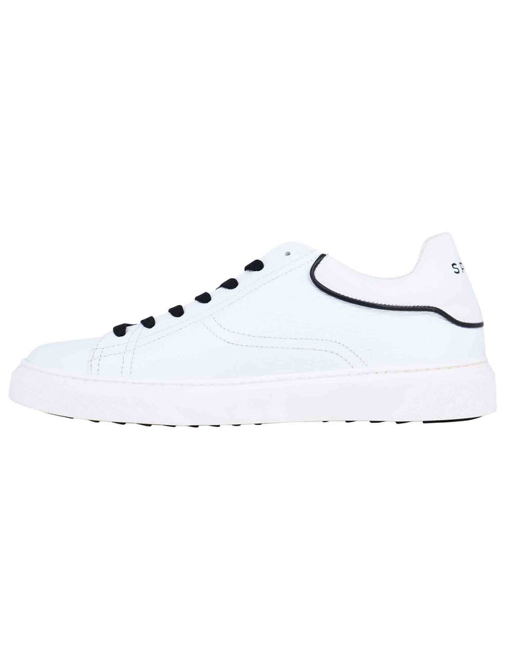 Spatarella Sneakers Uomo In Pelle Bianca