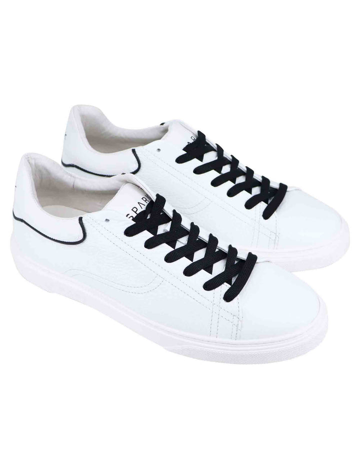 Spatarella Sneakers Uomo In Pelle Bianca